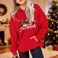 thumbnail image 6 of BaoFuBaoMei Hoodies for Boys Girls Christmas Merry Christmas Long Cuffed Sleeve Sweatshirt Tops with Pockets Loose Hooded Fall Clothes for Christmas Dinner Vacation Holiday, 6 of 8