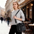 thumbnail image 5 of BadPiggies Nylon Crossbody Bag for Women Multi Pockets Waterproof Handbag Messenger Purses Travel Shoulder Bag - Black, 5 of 10