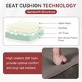 thumbnail image 4 of Patiobula Outdoor 6-Piece Deep Seat Cushion,24 x 22, Water Repellent, Fade Resistant, Deep Seat Bottom and Back Cushion for Chair, Sofa, and Couch,Gray, 4 of 8