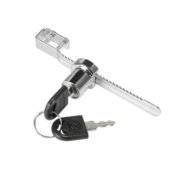 4.7" Long Silver Tone Sliding Glass Cabinet Door Lock with Keys