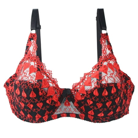 

wendunide underwear women women y lace bra thorn plus size underwear bra red 95c