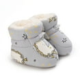 thumbnail image 2 of 0-18M Baby Boys Girls Winter Warm Boots Newborns Non-Slip Cartoon Printed Crib Shoes, 2 of 8