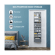 thumbnail image 3 of Organizador para puerta, organizador de 6 estantes detrás de la puerta, organizador colgante flexible para baño, 1 estante dividido en 2, 3 of 5