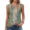 thumbnail image 1 of TaTaai Women's Irregular Neck Hollow Out Button Solid Color Sleeveless Tops Pa Style Fashion Printed Casual Tank Tops for Party Office Wear Gift, 1 of 8