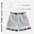 thumbnail image 3 of FORMRS Boys Swim Trunks Quick Dry Mesh Liner Boardshorts Sizes XS-XL, Pink Geometric, 3 of 7