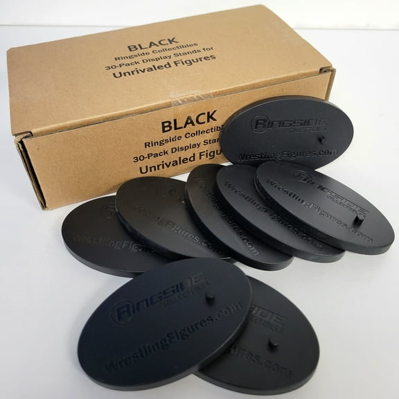 (Black) 30-Pack Display Stands for Unrivaled Figures - Ringside Exclusive