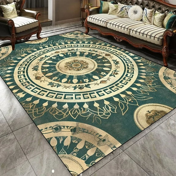 European Style Carpet Rocking Chair Rug for Living Room Large Area Bedroom ration Rugs Washable Non-slip Coffee Table Mat