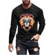 thumbnail image 2 of Blusas y camisas de manga larga con cuello redondo para hombre, blusa de manga larga con cuello redondo y estampado de moda para hombre, blusa de poliéster para hombre, 2 of 5