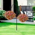 thumbnail image 2 of Artificial Flowers Hanging Baskets, Multicolor 12 Bundles Faux Flower Outdoor Hanging Basket Spring Summer Decoration, Fake Flowers Plants for Porch Patio Balcony Home Yard Decor(Mixd1), 2 of 8