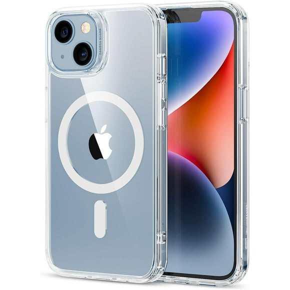 Étui Magnétique pour iPhone 15 PLUS, Compatible avec la Recharge Sans Fil MagSafe, Pare-Chocs Antichoc, Anti-Rayures Clearview