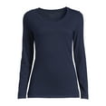 thumbnail image 5 of No Boundaries Juniors Scoop Neck T-Shirt with Long Sleeves, Sizes XS-XXXL, 5 of 5