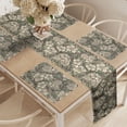 thumbnail image 2 of Ambesonne Hawaiian Table Runner & Placemats, Aloha Tropical Jungle, Placemat 4 pcs + Runner 14"x72", Dark Brown Pale Pink, 2 of 2