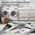 thumbnail image 5 of ODIKA 4'x6' Machine Washable Non-Slip Area Rug, Grey Swirls Accent Non Slip Hallway High Traffic Rug, Gray, 104275, 5 of 7