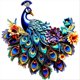 thumbnail image 1 of Metal Outdoor Wall Decor, Patio Wall Fence Garden Home Decor Blue, 1 of 5