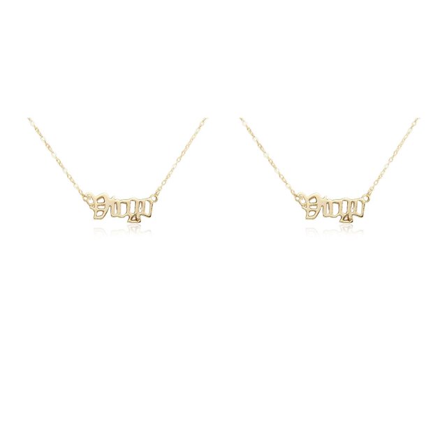 Collar de amistad Minnieouse Doce signos del zodiaco con tarjeta de exhibición cadena colgante Libra oro Type5 NO5