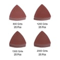 thumbnail image 3 of 100uds Triangular Gancho y Bucle Lija Papeles 800/1200/1500/2000 Granos 3-1/8" Almohadillas Ratón Detalle Lijadora Papeles (25uds de Cada Grano), 3 of 6