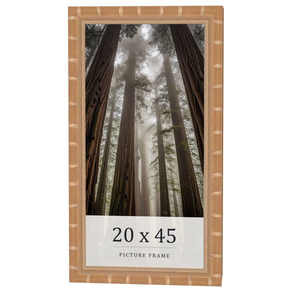 20x45 Frame Gold Real Wood Picture Frame Width 1.5 inches | Interior Frame Depth 0.5 inches |