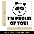 thumbnail image 2 of I'm Proud of You Happy Panda Teacher Motivation Self-Inking Rubber Stamp Ink Stamper - Sky Blue Ink - Small 1 Inch, 2 of 7