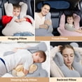 thumbnail image 6 of FLORICH Car Sleeping Travel Pillow for Adults and Children to Support Head and Body on Road Trips with Neck Pillow and Blanket, White, 6 of 9