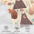 thumbnail image 3 of Bear Mushroom Pattern Bath Towel 100% Cotton Soft Thick High Absorbency Hand Face Towel Single Pack 16x28in, 3 of 7