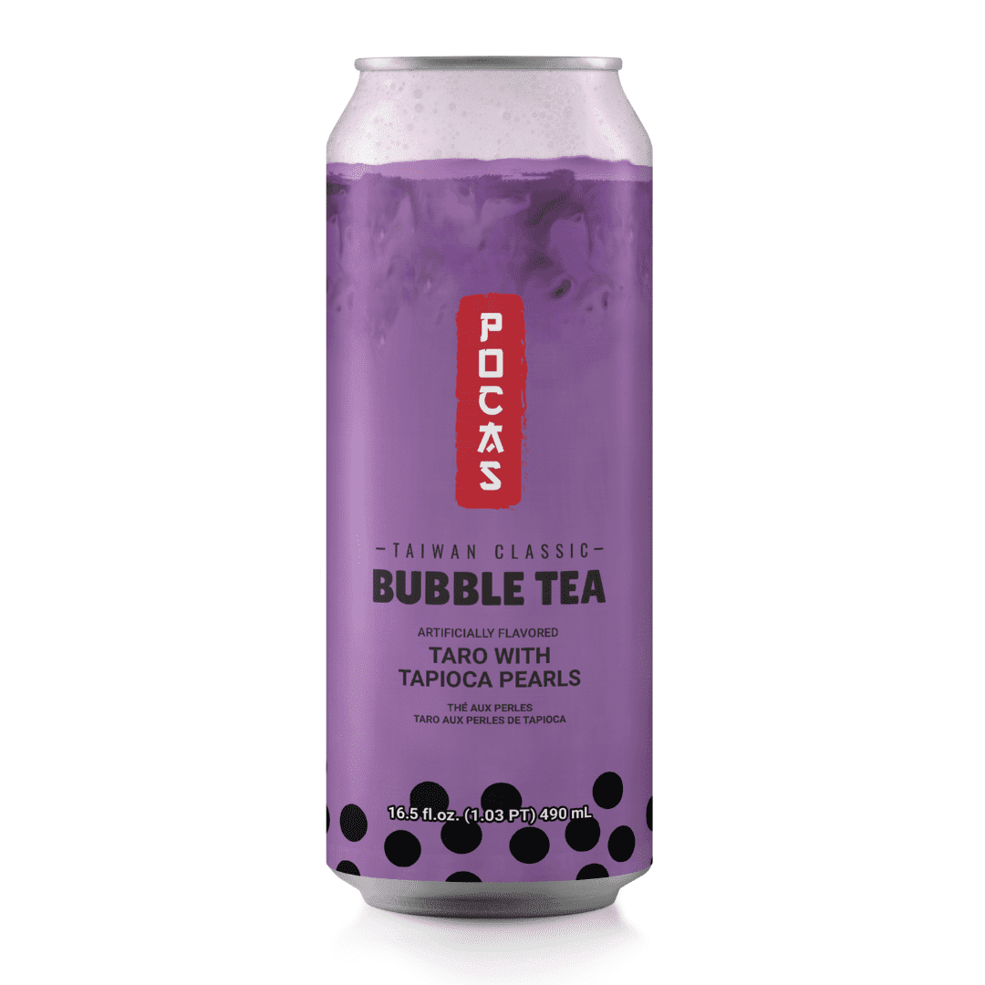 (4 pack) POCAS Bubble Tea, 4 ct, Taro Flavor, Taiwan Classic Milk Tea