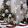 thumbnail image 3 of Garland Geegoods, 36 unidades, copos de nieve iridiscentes 3D de 15 a 25 cm, 3 of 6