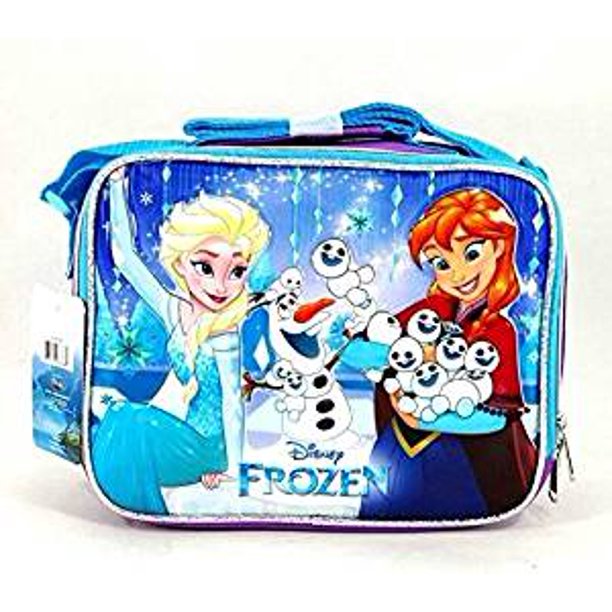 Disney Frozen Lunch Bag Disney Frozen Elsa & Anna w/ Sonwman New