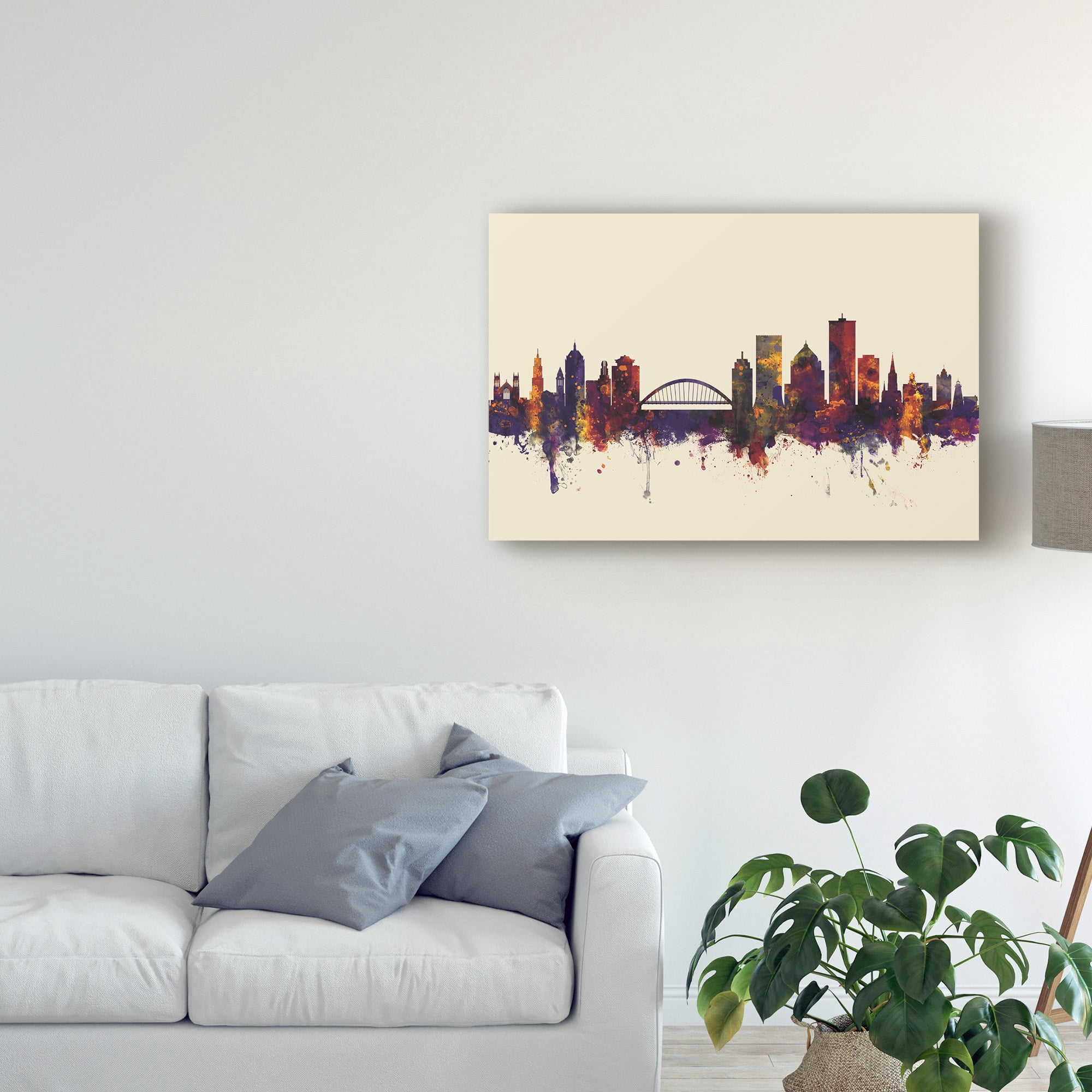 Trademark Fine Art 'Rochester New York Skyline III' Canvas Art by Michael Tompsett