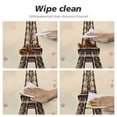 thumbnail image 4 of Nawypu  Round Fitted Tablecloth Retro Eiffel Tower Paris Flower Table Cloth with Elastic Edged Waterproof Wipeable Round Table Cover for Patio Parties Outdoor Decor, 4 of 7