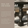 thumbnail image 6 of Maven Lane Leon Traditional Wooden Dining Table in Antiqued Black Finish, 6 of 7