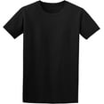 thumbnail image 2 of JH Design Men's Black Crew Neck Short Sleeve Cotton T-Shirt 3-Pack, 2 of 3