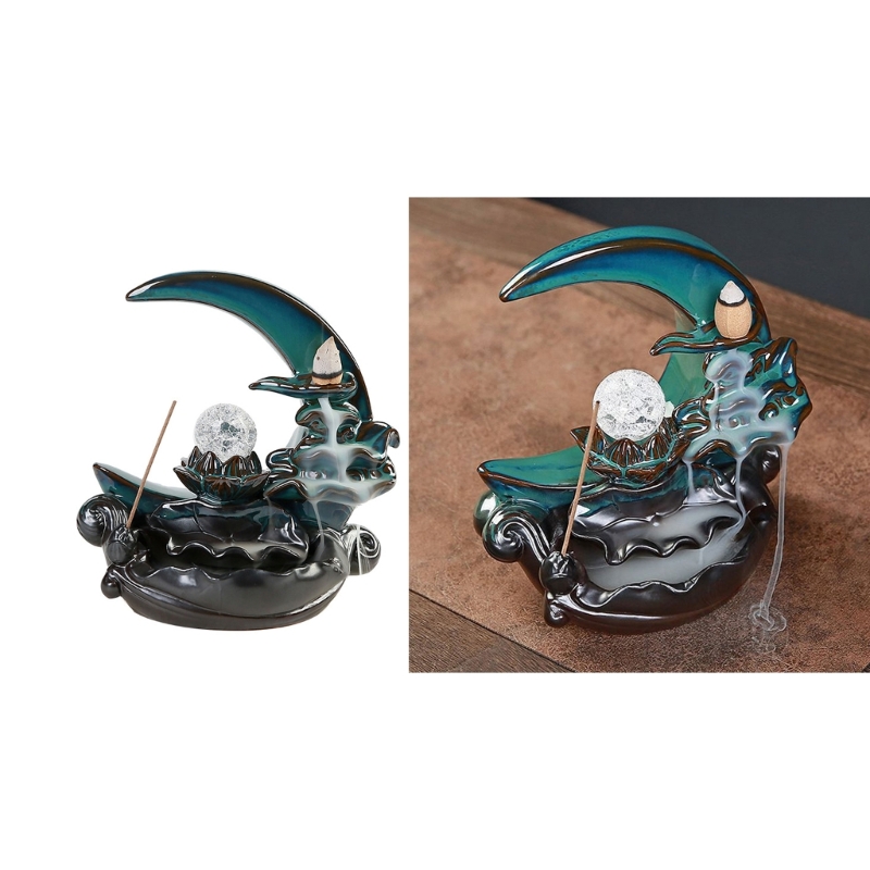Waterfall Incenses Holder Backflow Ceramic Incenses Burners Porcelains Censer Incenses Stick Stand