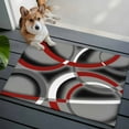 thumbnail image 5 of Grey Geometric Bathroom Rug Washable 2x3 Entryway Rug Non Slip Modern Abstract Black White Red Striped Front Door Mat Low Pile Indoor Doormat Throw Floor Carpet for Kitchen Bedroom Entrance, 5 of 8