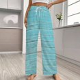 thumbnail image 2 of Ocean Aqua Blue Teal Old Wood Turquoise Pajama Pants Comfortable Elastic Waist Pajamas Fashion Sleepwear Bottoms Plus Size Homewear, 2 of 6