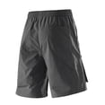 thumbnail image 6 of HOOMEUMY Men's Shorts Summer Solid Color Comfy Lightweight Elastic Waist Baseball Basketball Short Pants with Pockets Gray XXXXXL, 6 of 7