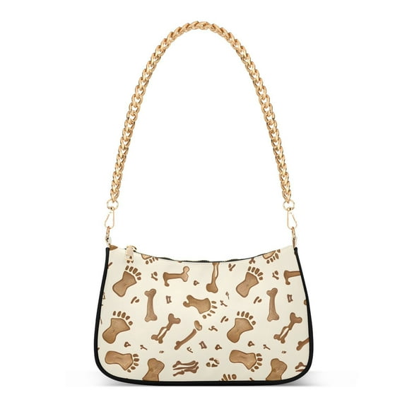 Footprints BonesWomen Small Shoulder Bag Crossbody Tote Hobo Bags Purse Clutch Handbags with Chain Strap for Women