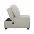 thumbnail image 6 of HICOMILA Convertible Single Sofa Bed, Armless Teddy Fleece Couch with USB Charging Port, Adjustable Backrest, Side Storage Pockets, Multi-Functional Chair Bed for Small Space, White, 6 of 10