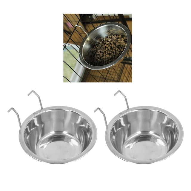 Cuenco Colgante Para Mascotas, Cuenco Para Jaula Para Perros A Prueba De Herrumbre, Gran Capacidad, Uso Duradero Para Alimentos Y Agua