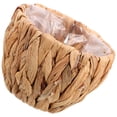 thumbnail image 2 of Cesta tejida de paja para plantas, macetas de mimbre, cesta de almacenamiento, contenedores para plantas, cesta tejida a mano con forro para plantas de interior, 2 of 8