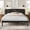 Espresso, variant on Wood Platform Bed Twin Size with Headboard, Modern Bed Frame with Underneath Storage, Wood Slats, Sturdy Support and No Box Spring Needed, Oak