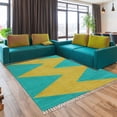 thumbnail image 1 of Casavani Handmade Dining Room Dcor Custom Rug, Blue 2x3 feet, 1 of 6