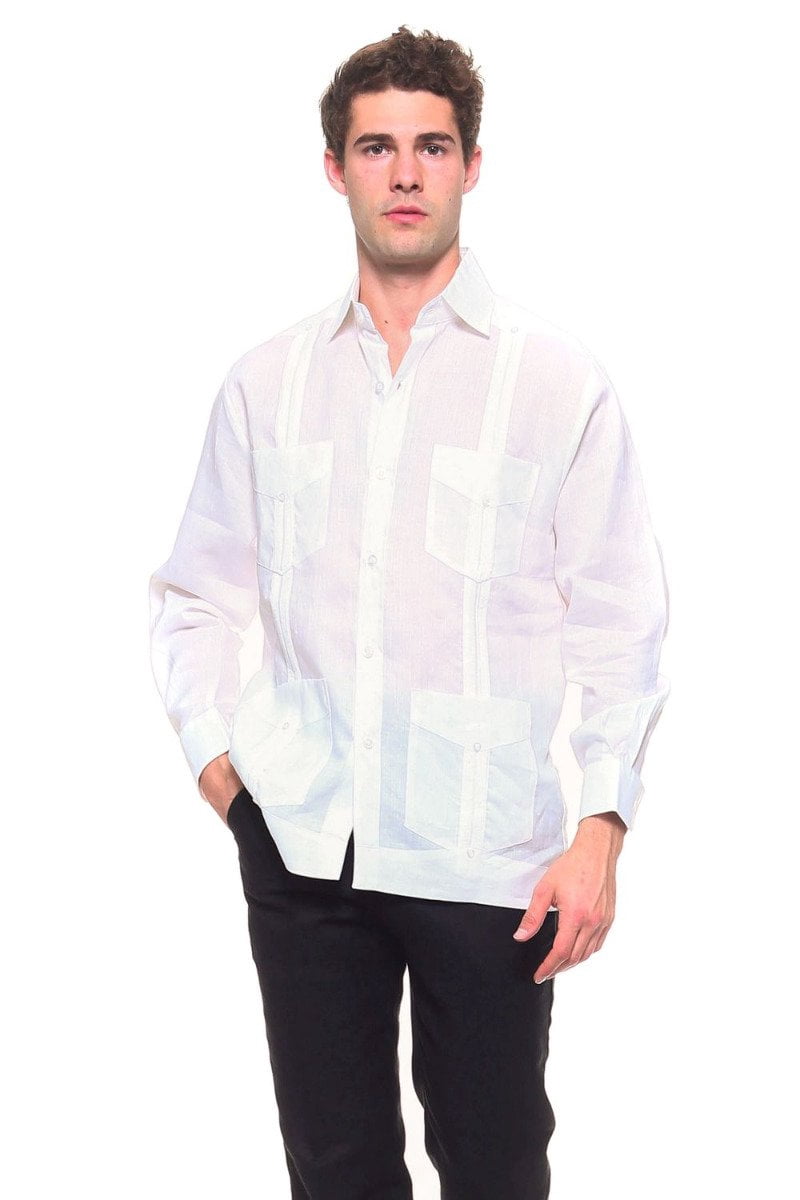 Linen Classic Guayabera Shirt Long 