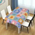 thumbnail image 4 of Yayeee Tablecloths 60" x 108" Rectangle Wrinkle Resistant Party Table Cover, Blue Flowers, 4 of 8