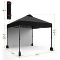thumbnail image 3 of Kselythan Pop Up Canopy Tent,10x10FT Beach Tent With 1 Sidewall,Portable Commercial Canopy Tent,Outdoor Sun Shade With Vented Top Roller Bag,4 Sandbags,4 Ropes And 8 Tent Stakes For Home Party Event, 3 of 8