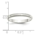 thumbnail image 4 of 925 Sterling Silver Polished 3mm Half Round Milgrain Size 5 Band Ring Ring for Women and Men, 4 of 6