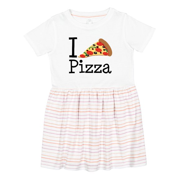 Inktastic I Heart Pizza Girls Toddler Dress
