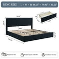 thumbnail image 3 of King Bed Frame and Upholstered Headboard, Platform Bed with Storage Drawers , Sturdy, Noiseless, No Box Spring Needed, Easy Assembly, Black, 3 of 11
