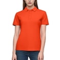thumbnail image 2 of Short Sleeve Polo Shirts for Women Solid Blouses Quick Dry Collared Shirts Business Casual Work Tops Athletic Tennis Golf Clothes, 2 of 6