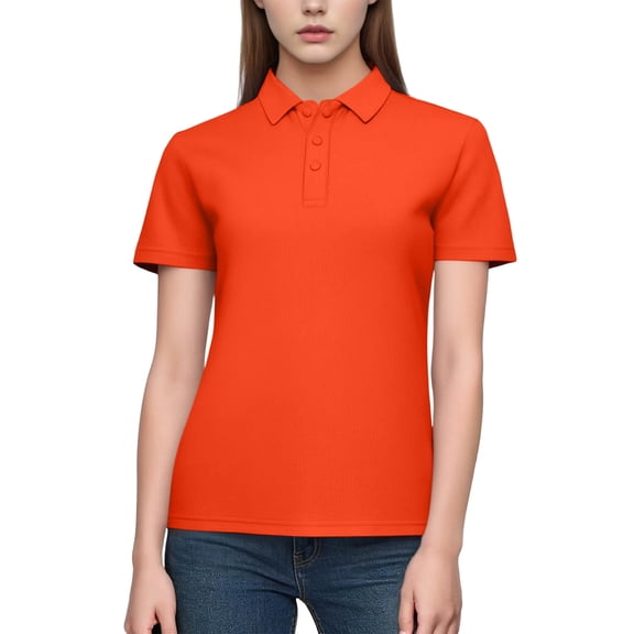 PFRNLF Womens Polo Shirts Casual Short Sleeve Cotton Pique Polo T Shirts Classic Summer Golf Shirts