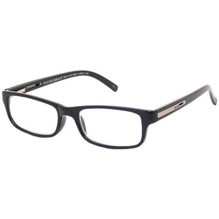 Foster Grant Men's Plastic Reading Glasses, Brandon Black